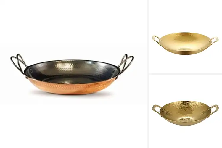 Detailed view of Best 10 Inch Copper Paella Pan