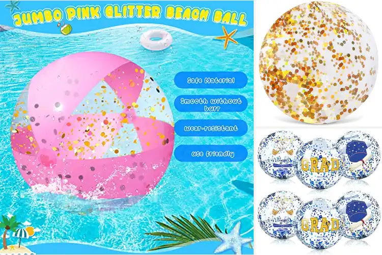Detailed view of Best Burst Resistant Beach Ball Glitter