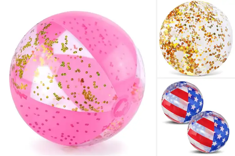 Detailed view of Best Confetti Filled Beach Balls: Sparkling Summer Fun