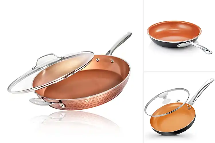 Detailed view of Best Copper Frying Pan Skillet Sauté Pan
