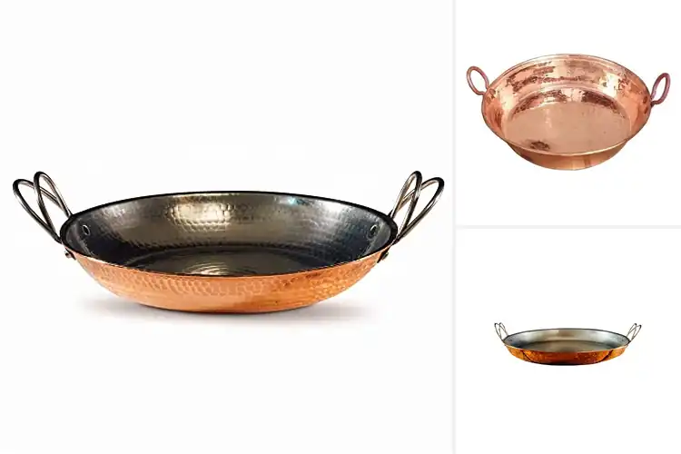 Detailed view of Best Copper Pan For Paella And Omelets