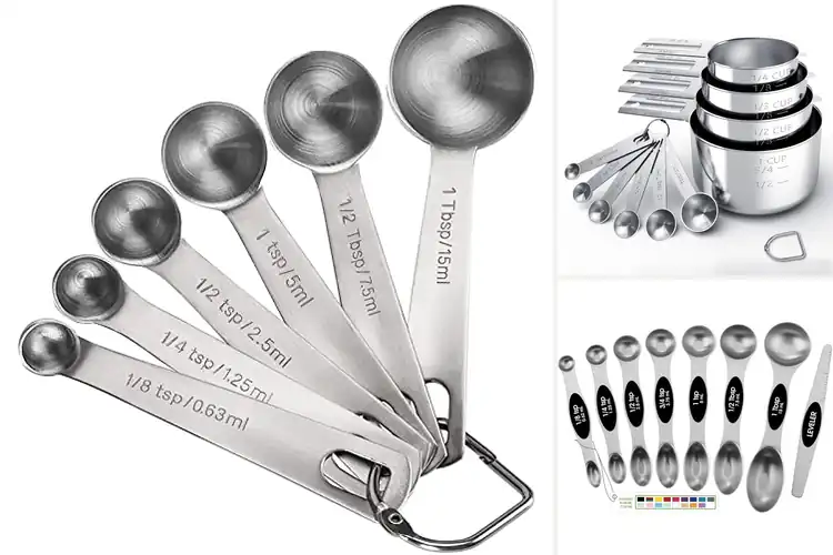 Detailed view of Best Dishwasher Safe Measuring Spoons Stainless Steel