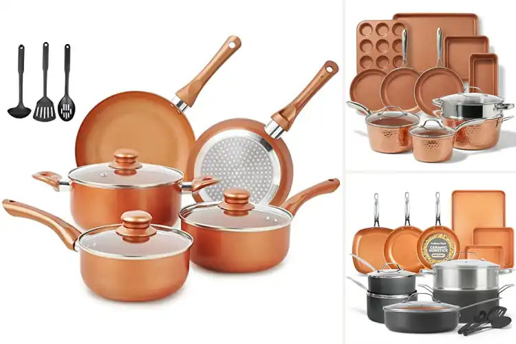 Detailed view of Best Durable Copper Cookware Set