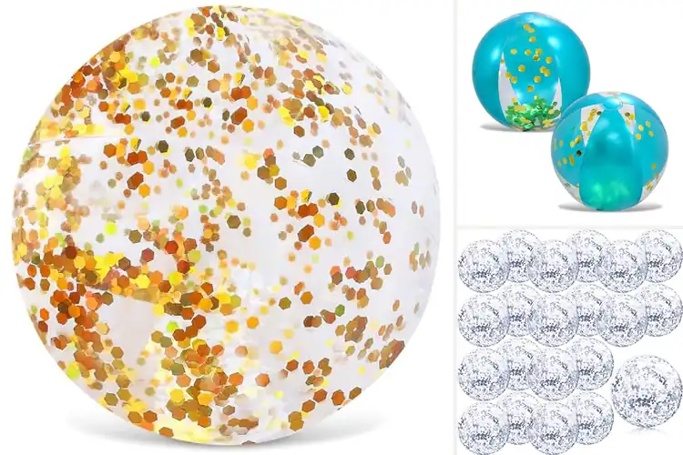Detailed view of Best Durable Glitter Beach Ball Materials