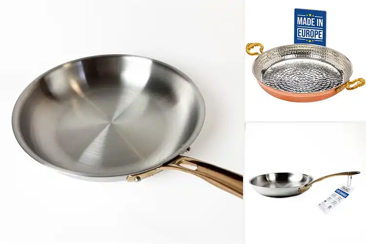 Detailed view of Best Ergonomic Handle Copper Pan