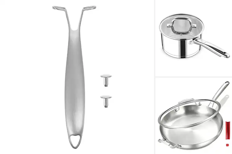 Detailed view of Best Ergonomic Stainless Handle Pan
