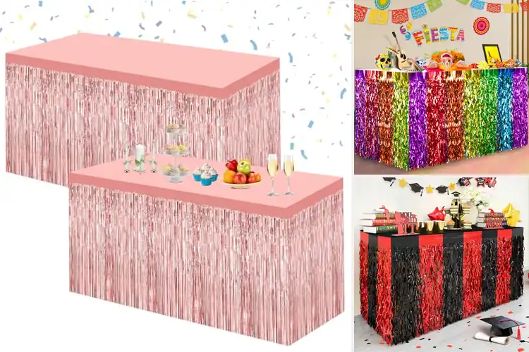 Detailed view of Best Foil Fringe Table Covers