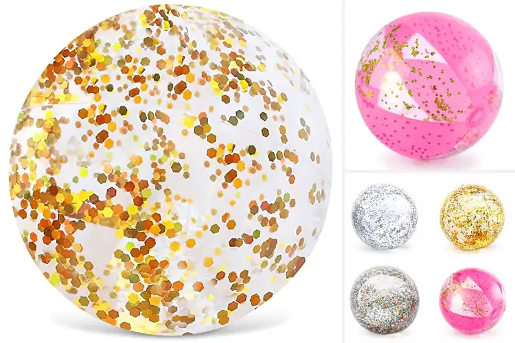 Detailed view of Best Glitter Beach Ball: Dazzle Your Outdoor Fun
