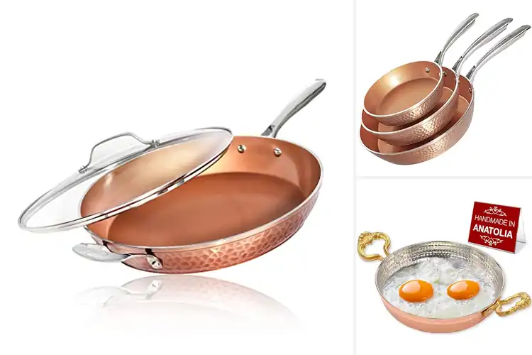 Detailed view of Best Hammered Copper Pan For Even Heat