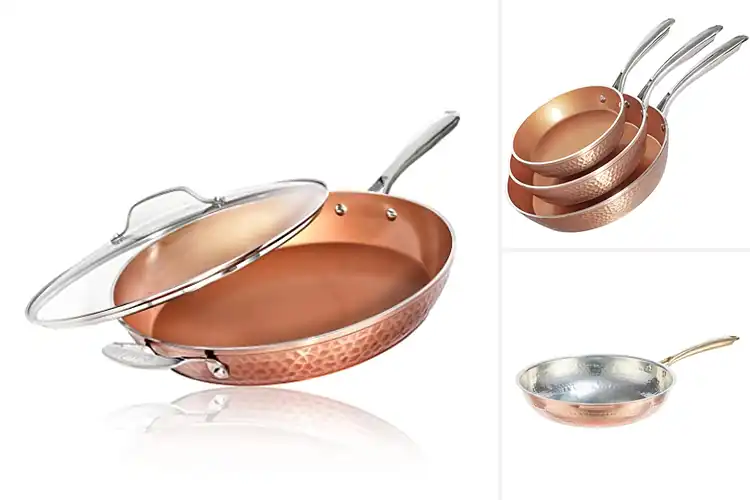 Detailed view of Best Hammered Copper Pan