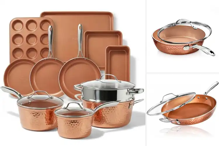 Detailed view of Best Hammered Copper Pans