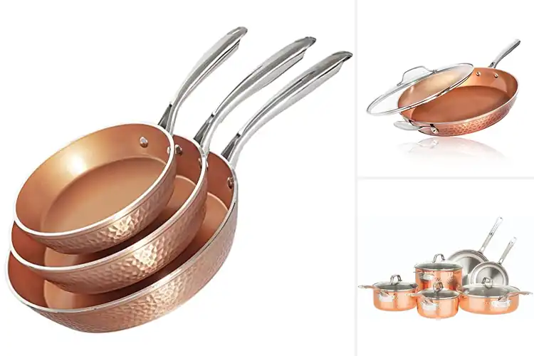 Detailed view of Best Hammered Finish Copper Pan