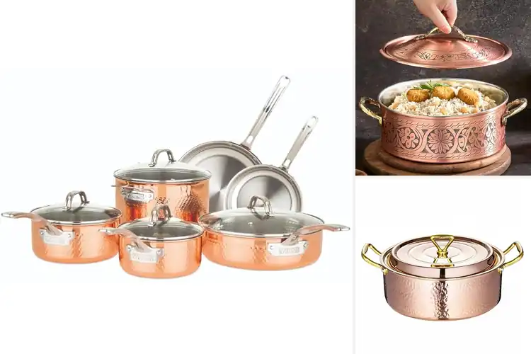 Detailed view of Best Hand Hammered Copper Cookware