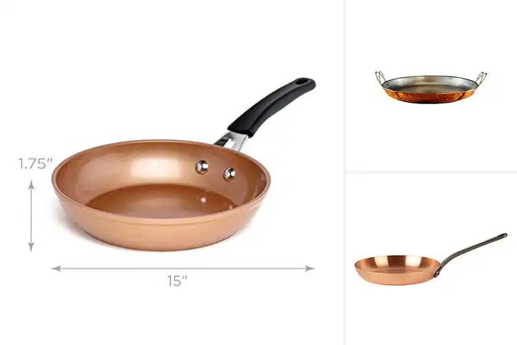Detailed view of Best Heavy Gauge Copper Frying Pans