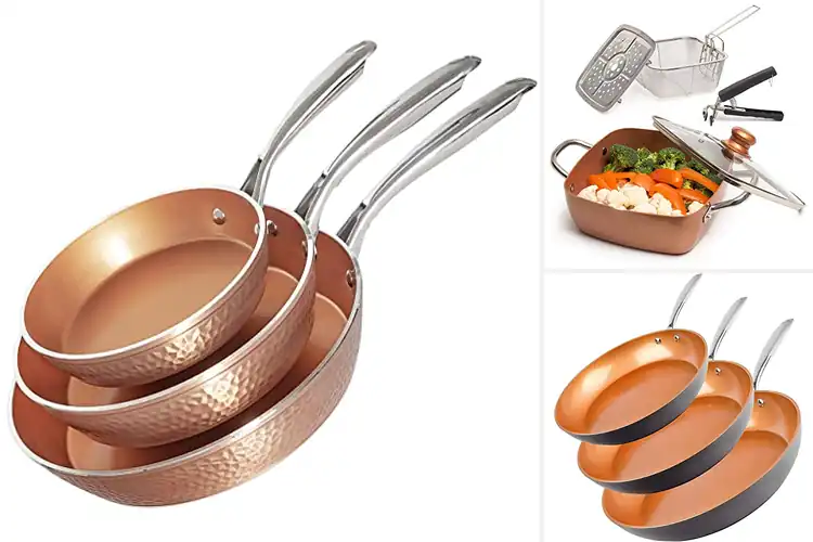 Detailed view of Best Multi Use Copper Frying Pan
