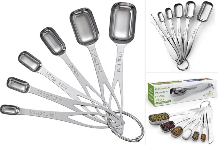 Detailed view of Best Narrow Rectangular Measuring Spoons