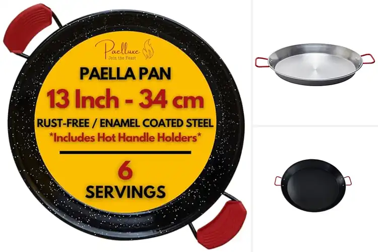 Detailed view of Best Paella Pans for Authentic Flavor & Effortless Cooking