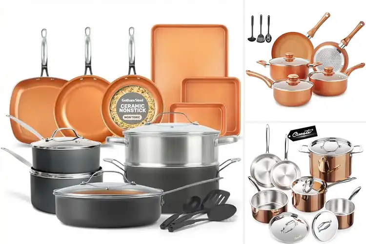 Detailed view of Best Professional Copper Cookware Sets