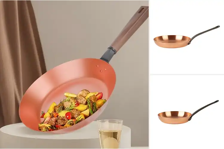 Detailed view of Best Pure Copper Frying Pan For Uniform Cooking