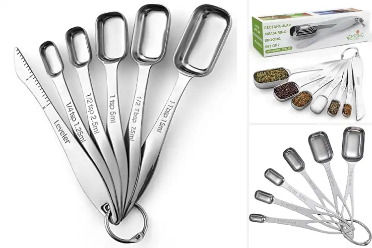 Detailed view of Best Rectangular Measuring Spoons: Spice Jar Fit & Accuracy