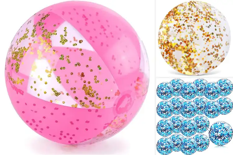 Detailed view of Best Travel Size Glitter Beach Ball